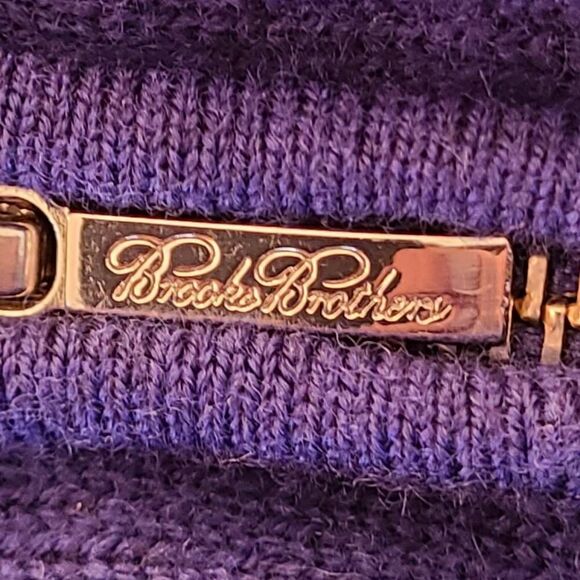 346 Brooks Brothers Royal Blue Merino Wool Sweater Size L - Picture 10 of 12